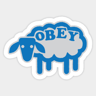 Obey Sheep Blue Sticker